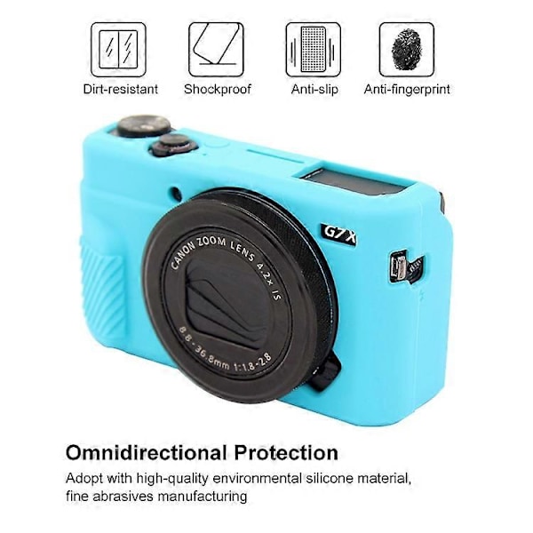 Silikon Skyddande Fodral för Canon EOS G7 X Mark II (FMY) Blue