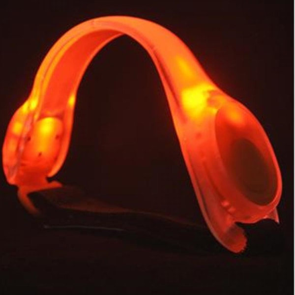 Premium Led Light Up -käsivarsinauha, heijastava, säädettävä puettava silikoninen juoksuhihna, joka hehkuu pimeässä juoksua varten (oranssi) (FMY)