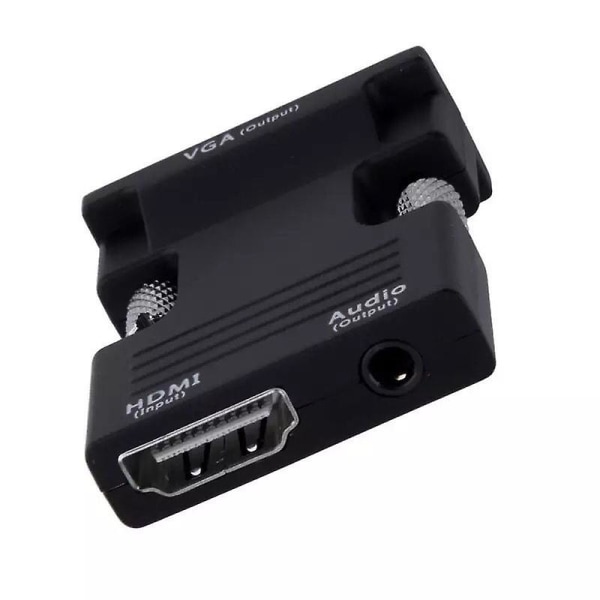 VGA-HDMI-sovitin äänellä 1080p, PC VGA -lähtölähde televisioon/näyttöön HDMI-tuloliittimellä (FMY)