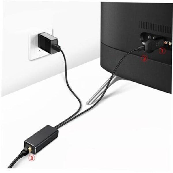 Micro USB til Ethernet-adapter Mbps til TV Stick og streaming, stabilt netværk, ingen buffering, bærbart tilbehør (FMY)