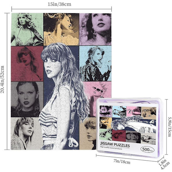 Taylor Swift -palapeli, laulaja, 1000 palan palapeli aikuisille, 1000 palan palapeli lapsille ja aikuisille (FMY) 300 Piece