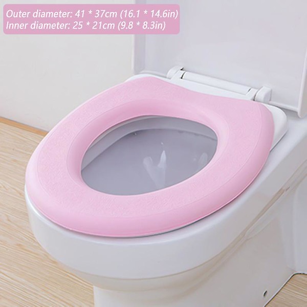 WC-istuimen pehmuste vedenpitävä pehmeä WC-istuimen päällinen kestävä lämmin pehmeä tyyny kylpyhuoneen WC:hen (FMY) Blue