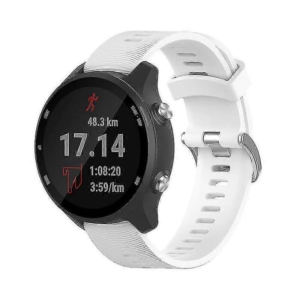 Garmin Forerunner 245 Silikon Klockarmbands Ersättningsrem för Forerunner 245 (FMY) White