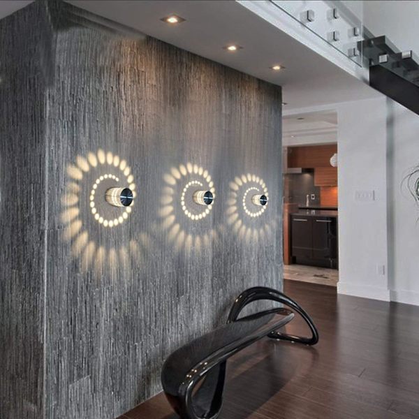 Modern LED-vägglampa, 3W Aluminium Vägglampa, Inomhus Dekorativ Vägglampa, Varmvit 3000k (FMY)