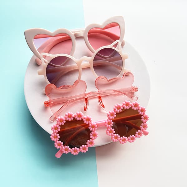3 stk/4 stk Pink ' Serie | Oversized Hjerteformede Lyserøde Briller med Dekorative Linser til Påske, Valentinsdag, Fødselsdagsfester (FMY) Package D