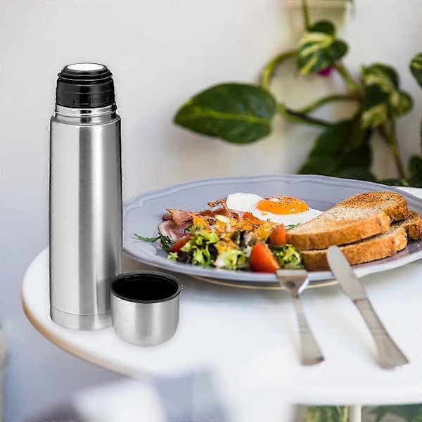 Thermos Termos i rostfritt stål, dubbelväggig, diskmaskinsäker, kaffe termos, te termos (FMY)