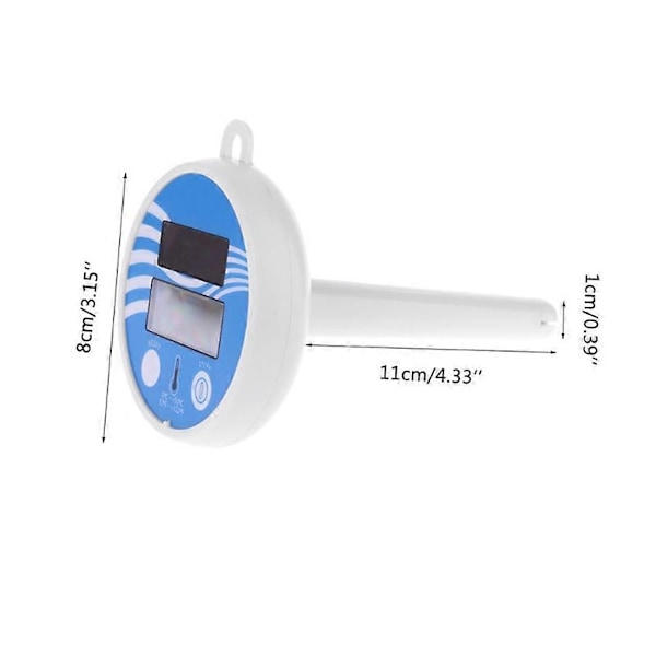 Flytende Digitalt Bassengtermometer Solcelledrevet Utendørs Bassengtermometer Vanntett LCD-Skjerm Spa  (FMY) as shown