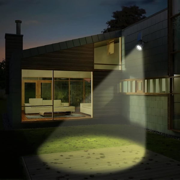 Solar Spotlight utomhus, 180 justerbar automatisk på/av flaggstångsljus, vattentät säkerhetsvägglampa för trädgård, färgglad, poolområde, träd, damm, landområden