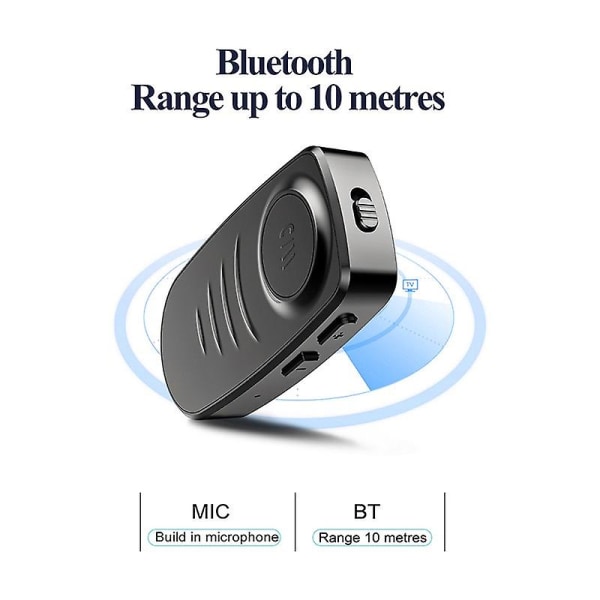 Bluetooth 5.0 stereomusiikkivastaanotin handsfree-puhelut auton langattomaan äänisovittimeen (FMY)