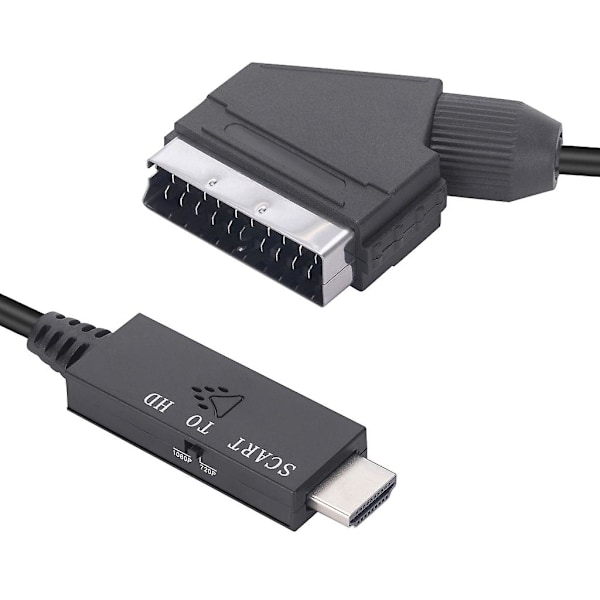 SCART til HDMI-kompatibel adapter 1080p60Hz/720p60Hz HDMI-kompatibel utgang (FMY)