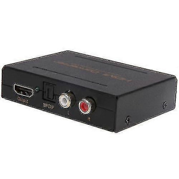 HDMI til HDMI + Lyd (SPDIF + H/V) Konverter (EU-kontakt) (Svart)