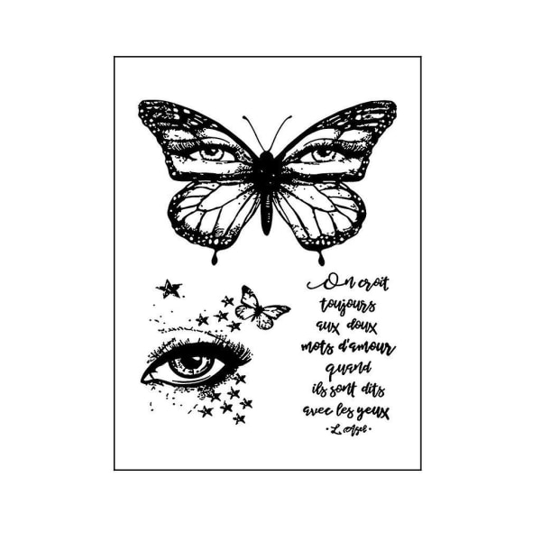 For Butterfly & Eyes Clear Silikonstempler Seal Diy For Card Making Decoration