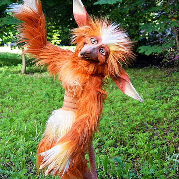 Orm fra labyrinter håndlavet orm plys legetøj skrivebord ornament sjov plys bamse gave gave (FMY) Hairy Monster