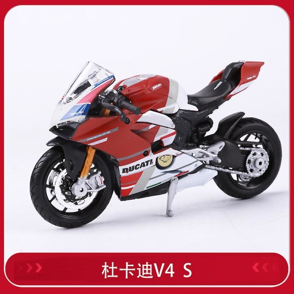 Ducati V4 S 1:18 motorcykelmodell leksaksmotorcykel med bas (FMY)