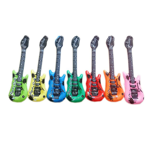 Farfi Pvc -puhallettava kitaramikrofoni luuttu soitin lasten lelu juhlatarvikkeet (FMY) Guitar