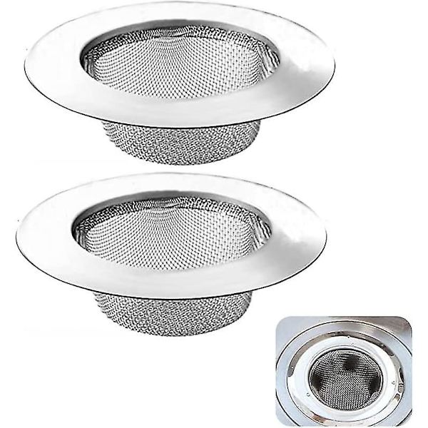 2 Pak Drænfilter Rustfrit Stål Drænfilter Drænfilter Bruser Vask Si Vask Si Vask Si Til Bruser Badekar Køkken (FMY)