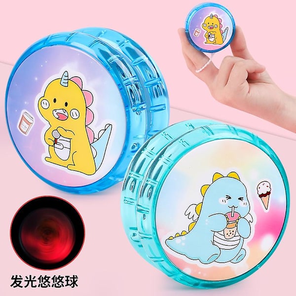 2-pack Barn Yo-Yo med LED-ljus, Lätt att lära sig, Reaktionsboll, Lek Yo-Yo, Lämplig för Barn Flickor 4-12 år (FMY) B