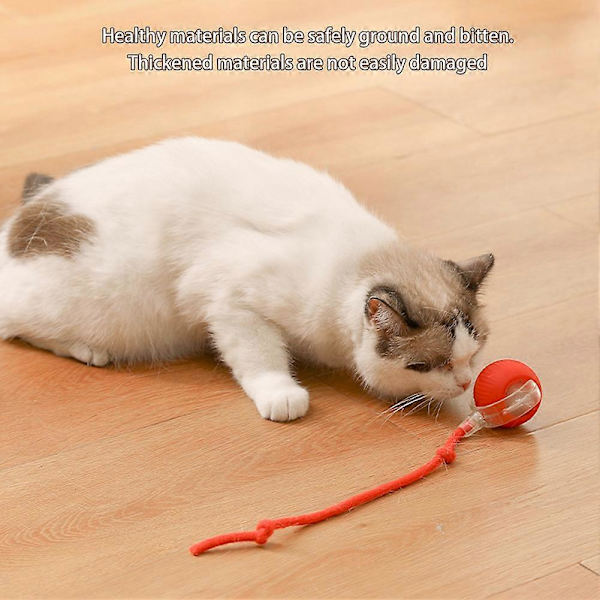 Interaktiv Kattboll Leksak Smart Självrullande Boll Katt Leksak med Färgglada Ljus för Katt Katter (FMY) Grey