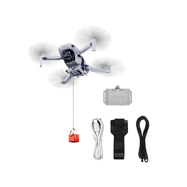 Drone-kaster for Mini 2/Mini 2SE/Mini SE Drone Airdrop-system Kaster Drone-tilbehør (FMY) Grey