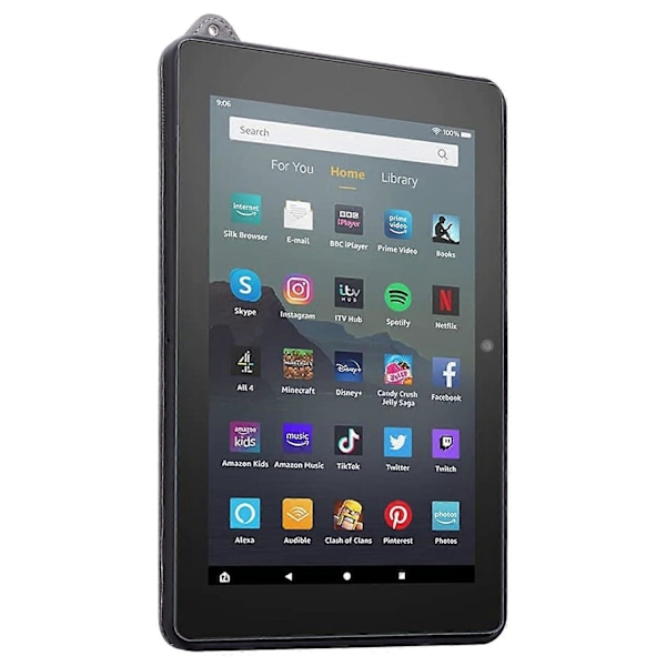 For Amazon Fire HD 8 (2024) (2020) Deksel Håndstropp Støtte Lær Tablet Cover - (FMY) Multicolor Grey