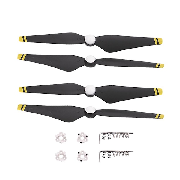 4st 9450s Propeller För Dji Phantom 4 Pro 4a Advanced Drönare Snabbfäste Blad Cc Cw Propellrar Vinge Med Monteringsbas Reservdelar (FMY) black and yellow