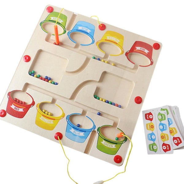 Hand-öga-koordination Leksak Maze Game Pussel Magnetisk pedagogisk leksak för barn Magnet Jigsaw Board Baby (FMY)