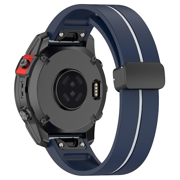 Urklokkebånd i svart spenne med dobbel farge for Garmin Tactix 7 Pro/Fenix 7X/6X/6X Pro/5X Plus 26 mm (FMY) Multicolor Style B Garmin Tactix 7 Pro
