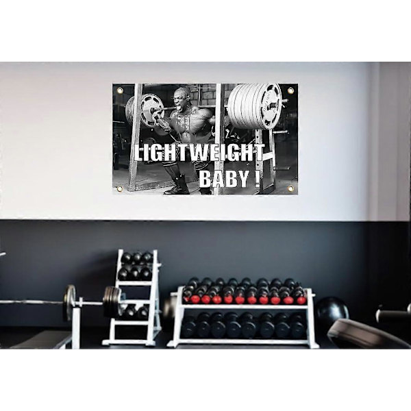 Ronnie Coleman Kevyt Lippu Inspiroi treeniäsi tällä lipulla - Pysy motivoituneena hienolla motivaatiotaiteella - Kuntosalin seinäkoriste Yksi kappale Q  (FMY) 120x180cm