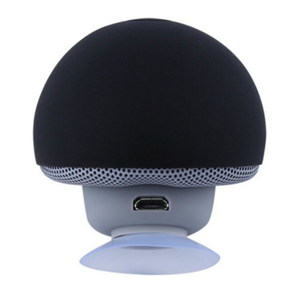 Bærbar Bluetooth-høyttaler, sopphøyttaler, bluetooth V2.1 med sugekopp (svart) (FMY)