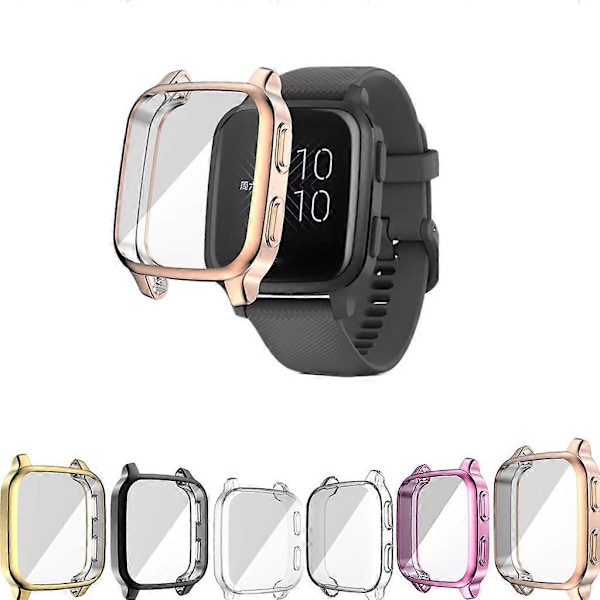Passar för Venu SQ Smartwatch Skyddande Skal TPU Full Skärm för Case (FMY) Clear