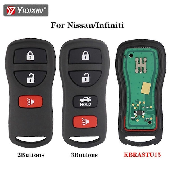 3/4 Knapp Nyckellös Fjärrkontroll Ersättning För Nissan Quest Tiida Livina X-Trail Paladin 2003 2004 2005 2006 (FMY) 3 Button