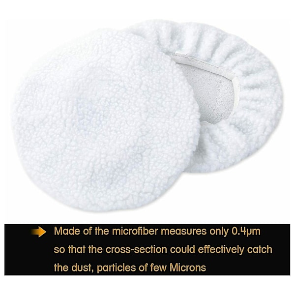 5 st 10 tum Bonnet Polermaskin Polerpad Polering Buffning Bil Buffert Vaxare (FMY) White
