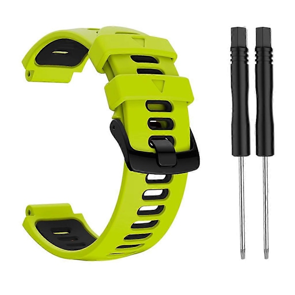 Til Forerunner 735xt 230 235 Loop Silikonrem - Armbånd Svedtæt (FMY) Lime black