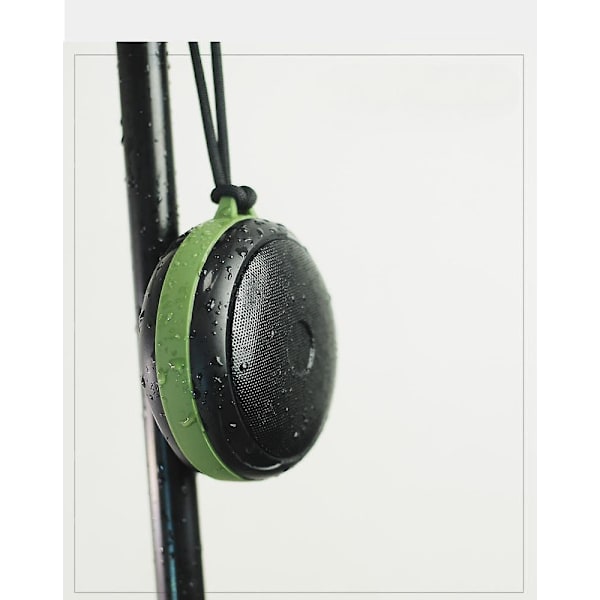 Ipx67 Vandtæt Bluetooth Højttaler Lille Bærbar Trådløs Højttaler, 3w Bas, 8h Afspilningstid, Til Brusebad Strand Swimmingpool Partygrøn  (FMY)
