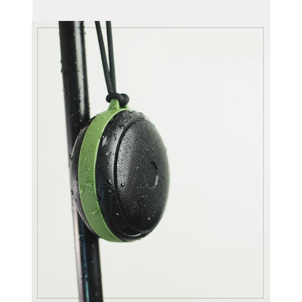 Ipx67 vattentät Bluetooth högtalare Liten bärbar trådlös högtalare, 3w bas, 8 timmars uppspelningstid, för dusch Beach Swimming Pool Partygreen (FMY)