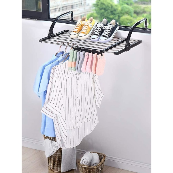 Radiator Torktumlare, Balkong Torktumlare, Vägg Torktumlare, Fällbar Torkställning, Rostfritt Stål, Utdragbar, Hängande Torktumlare (51-95 Cm), Vindtät