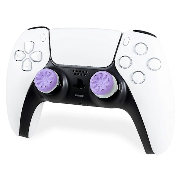 2 st Performance Thumbsticks för PS5/PS4, 1 Hög, 1 Mellanhög, Performance Thumbsticks Thumbstick Ersättning för PS5 & PS4 Controller (FMY) Purple