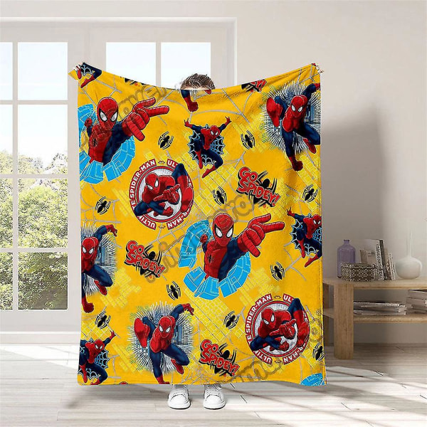 125x150/150x200 cm Spiderman-tæppe Blødt, varmt plystæppe til sofa Sovesofa Stol Campingrejser Boligdekoration Fødselsdagsgave (FMY) A 150*200cm