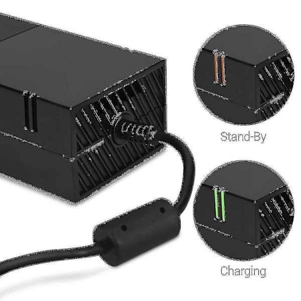 Xbox One strømforsyning, [opgraderet version] Xbox AC-adapter erstatningsoplader strømkabel til Microsoft Xbox One, 100-240V spænding)  (FMY)
