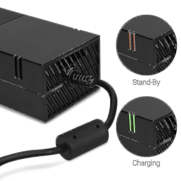 Xbox One Strømforsyning, [Oppgradert Versjon] Xbox AC Adapter Erstatningslader Strømledning Kabel For Microsoft Xbox One, 100-240v Spenning) (FMY)