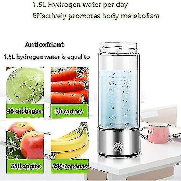 Hydrogen Generator Vandflaske, Ægte Molekylært Hydrogenrig Vandgenerator Ioniser Maker Maskine (FMY)
