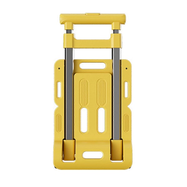 Sammenklappelig sækkevogn med hjul, 50 kg lastekapacitet, rustfri, korrosionsbestandig, sammenklappelig trolley, bærbar dolly, bagagevogn (FMY) Yellow