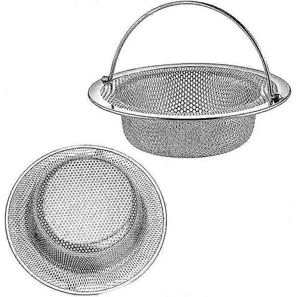2 stk. Køkkenvask Si, Køkkenvask Si med Rustfrit Stål Håndtag, Køkkenvask Gitter Køkkenvask Prop (110mm)  (FMY)