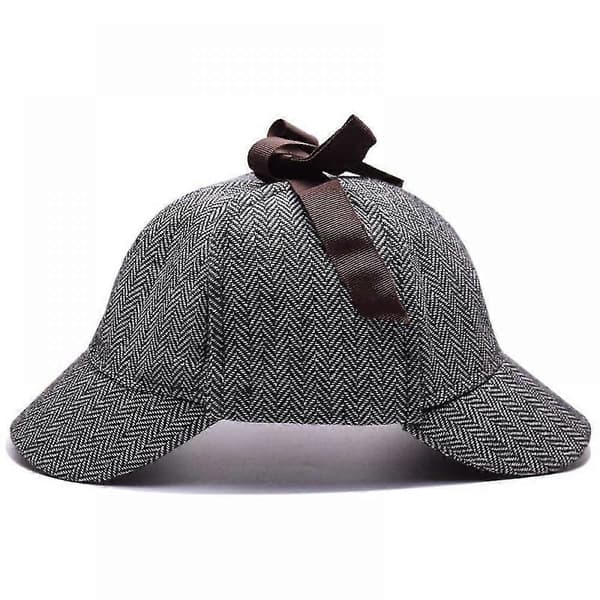 Uld Tweed Deerstalker Hat - grå (FMY)