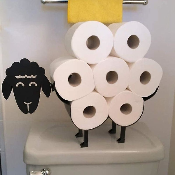 Får Dekorativ toalettpappershållare Stående badrumspappersförvaring Toalettrullehållare Pappersbadkar (FMY)