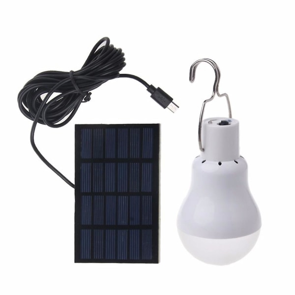 15w 150lm Bärbar Solenergi LED-lampa Solcellsladdad Ljusladdad Solenergi Lampa Utomhusbelysning Campingtält Nödlampa  (FMY)