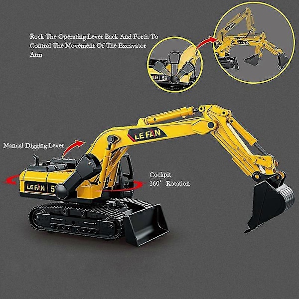 Leikkiauto Poika Suuri Rakennusajoneuvo Kaivinkone Bulldozer Pihti Maaporakone Malli (FMY) Manual Gripper