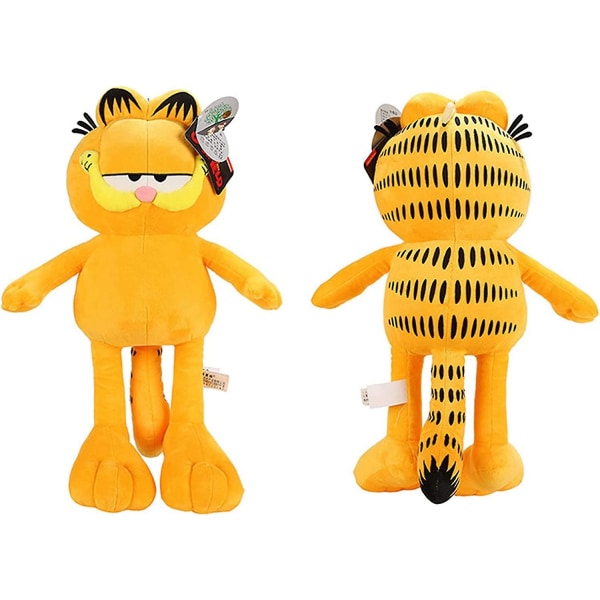 Søte Garfield katteplysjdukker gaver leker plysjputer gutter jenter gul katt dyretegneseriefigurer 15,7 tommer (FMY)
