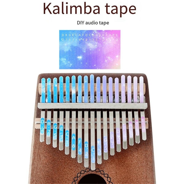 5st Kalimba 21 tangenter klistermärke tumpianodekaler Tangentbordsinstrument Delar Tillbehör för nybörjare (FMY)