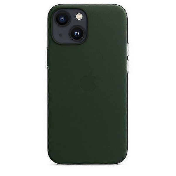 Nahkainen puhelimen kuori iPhone 13 Mini:lle, nahkakuori MagSafe-tuella (FMY) Sequoia Green